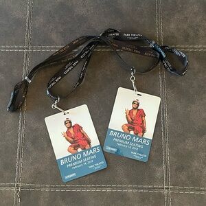 Bruno Mars Premium Seating Lanyard Passes - 24 K Gold Album